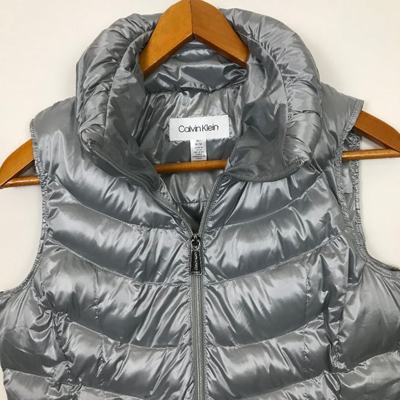 Calvin Klein Jackets & Blazers - Calvin Klein Women Gray Medium Puffer Vest Jacket